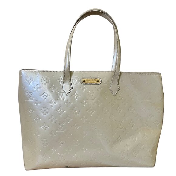 Louis Vuitton Wilshire Boulevard Vernis Tote Cream Patent Leather - Picture 1 of 12